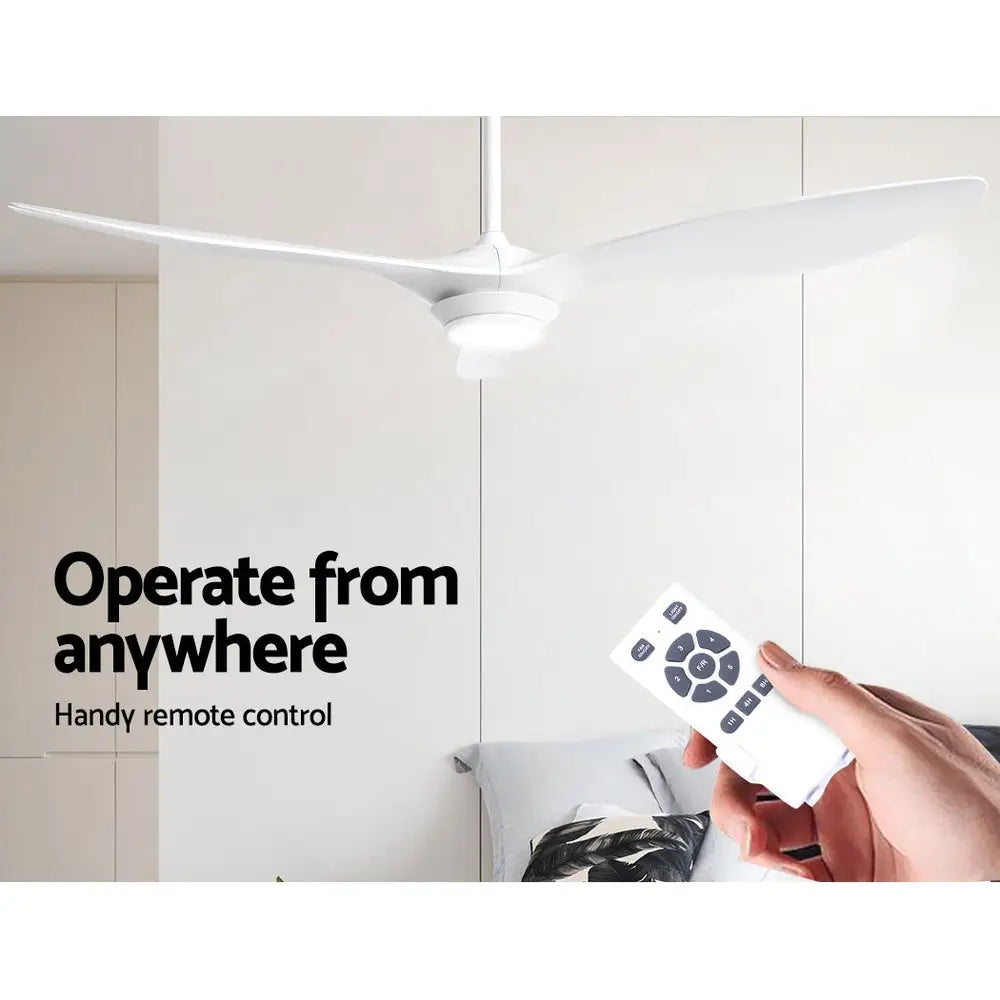 52’’ Ceiling Fan Dc Motor W/light W/remote - White