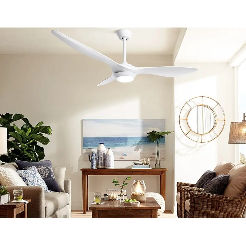 52’’ Ceiling Fan Dc Motor W/light W/remote - White