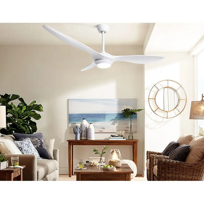 52’’ Ceiling Fan Dc Motor W/light W/remote - White