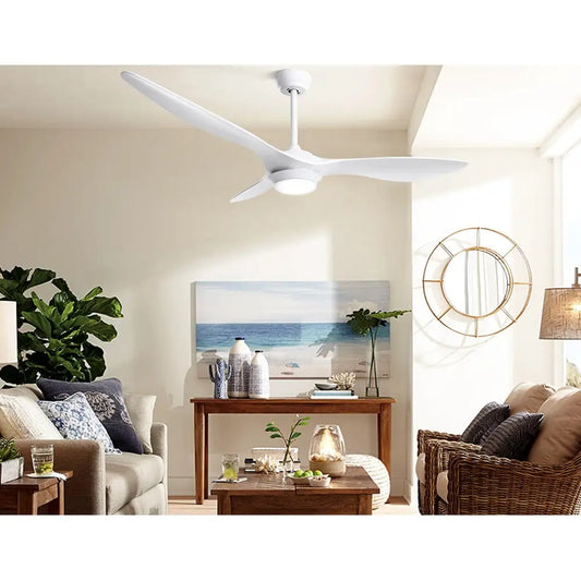 52’’ Ceiling Fan Dc Motor W/light W/remote - White
