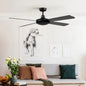 52’’ Ceiling Fan W/remote - Black