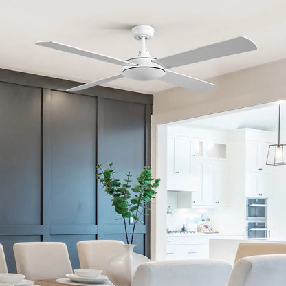 52’’ Ceiling Fan W/remote - White
