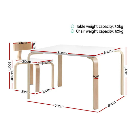5pcs Kids Table and Chairs Set Activity Toy Play Desk