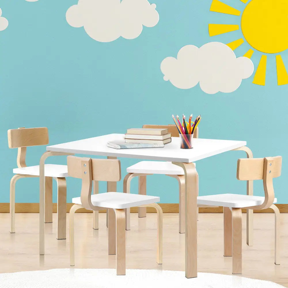 5pcs Kids Table and Chairs Set Activity Toy Play Desk