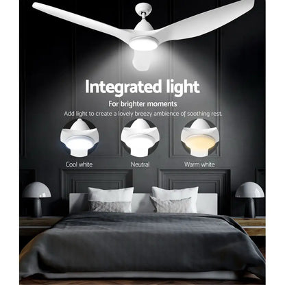 64’’ Ceiling Fan Dc Motor W/light W/remote - White