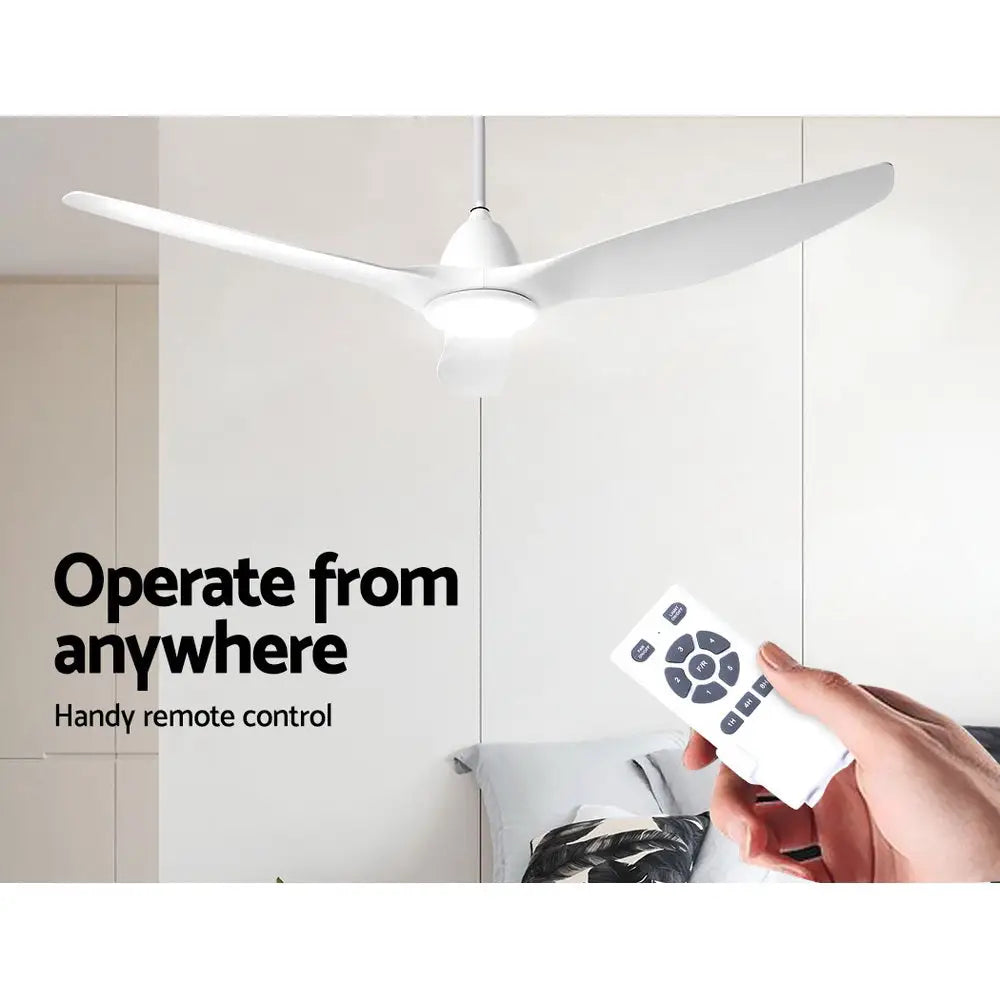 64’’ Ceiling Fan Dc Motor W/light W/remote - White