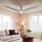 64 Inch Ceiling Fan Dc Motor W/light W/remote - Silver