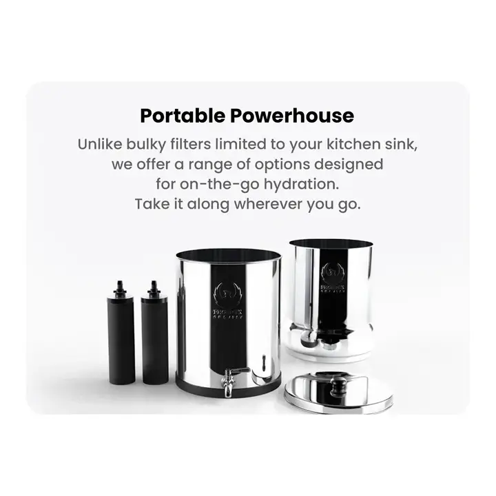 6l Premium Stainless Steel Gravity Water Filter with Fluoride and Smart Carbon