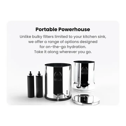 6l Premium Stainless Steel Gravity Water Filter with Fluoride and Smart Carbon
