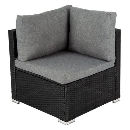 6pcs Outdoor Modular Lounge Sofa Coogee-black
