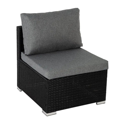 6pcs Outdoor Modular Lounge Sofa Coogee-black