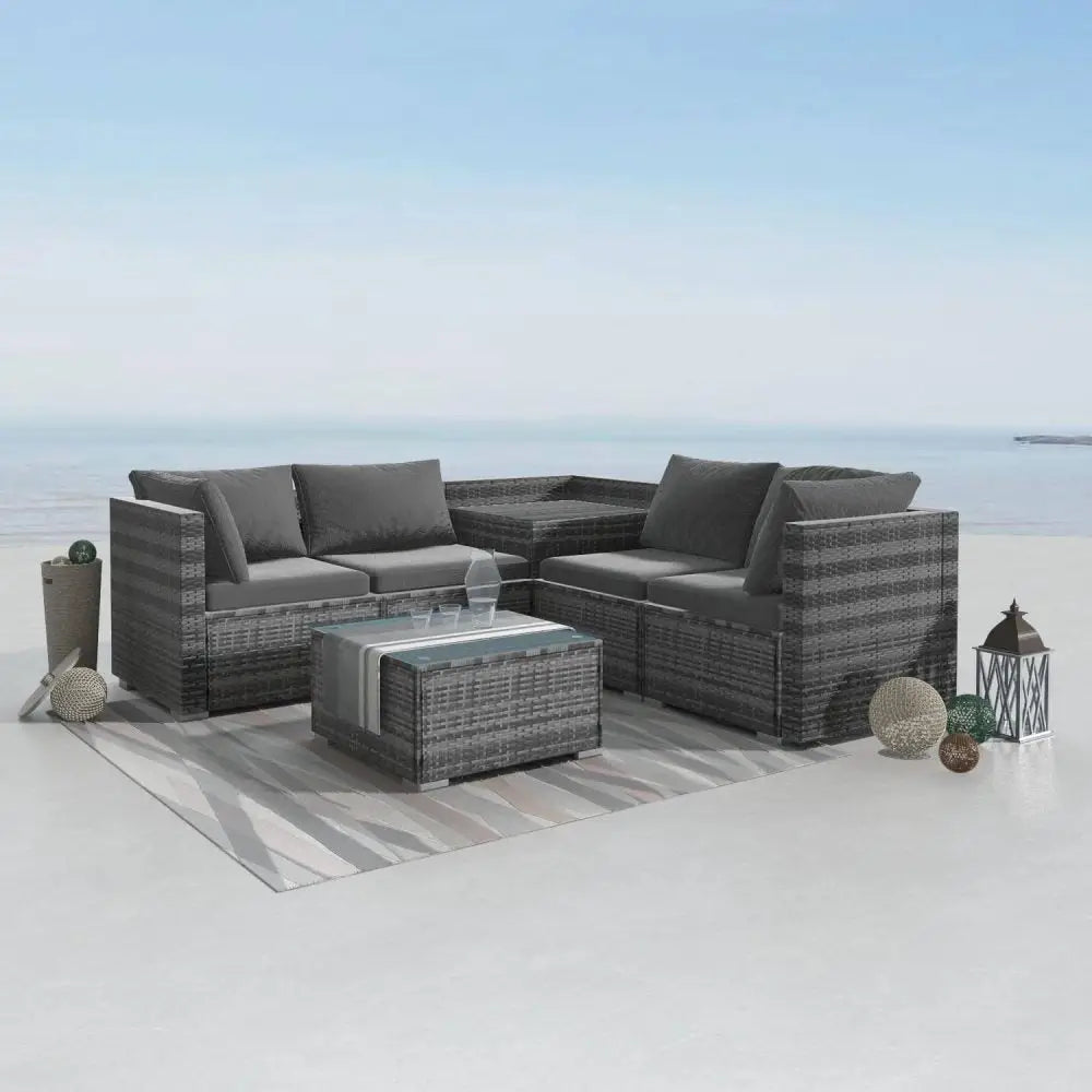 6pcs Outdoor Modular Lounge Sofa Coogee-grey