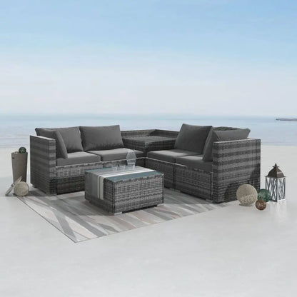 6pcs Outdoor Modular Lounge Sofa Coogee-grey