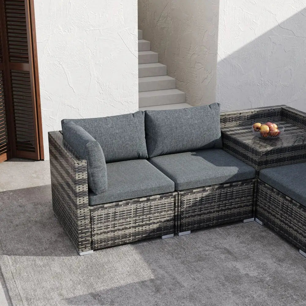 6pcs Outdoor Modular Lounge Sofa Coogee-grey