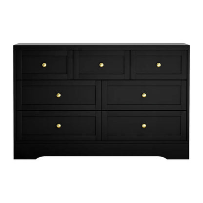 7 Chest of Drawers Dresser Table Black