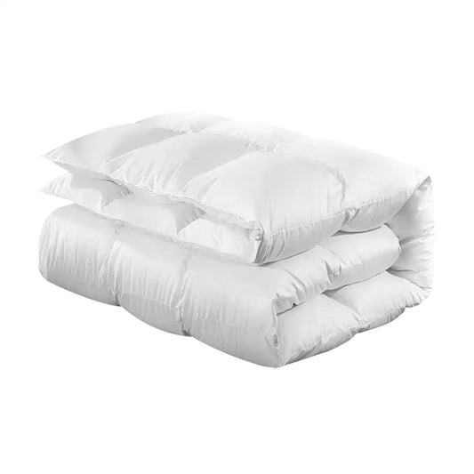 700gsm Goose Down Feather Quilt Super King | White Plush Quilt Soft Puffy