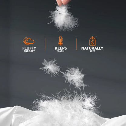 800gsm Goose Down Feather Quilt King | White Fluffy Soft Feathers