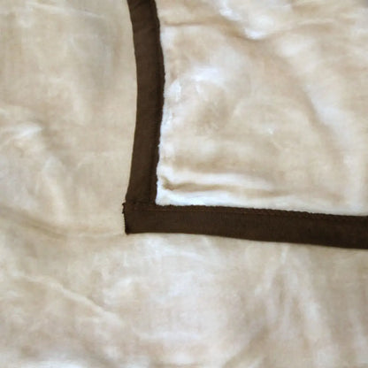 800gsm Luxury Reversible Animal Pattern Mink Blanket Queen 200 x 240 Cm Lion Tiger Brown