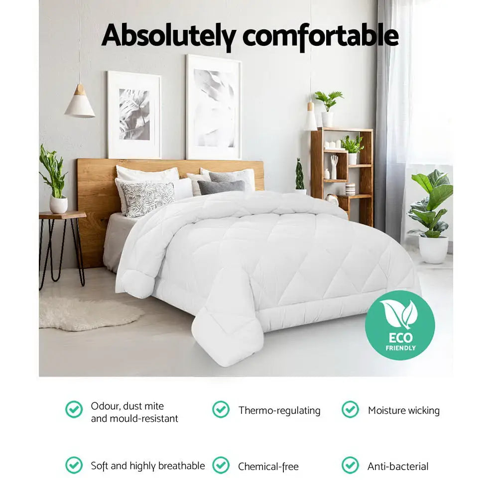 800gsm Microfibre Bamboo Quilt Super King