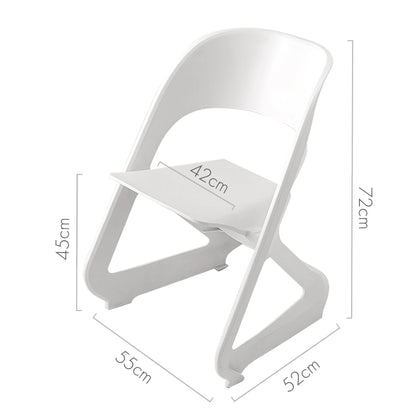 In Set of 4 Dining Chairs Office Cafe Lounge Seat Stackable Plastic Leisure Chairs White