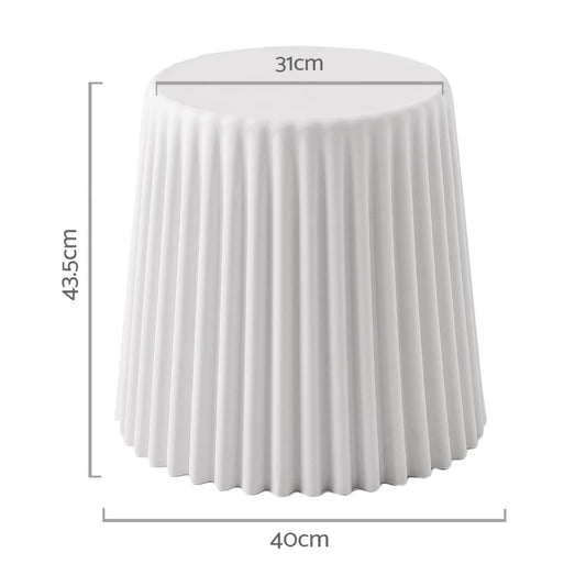 ArtissIn 2x Bar Stools Cupcake Plastic Foot Stool White Furniture > Bar Stools & Chairs