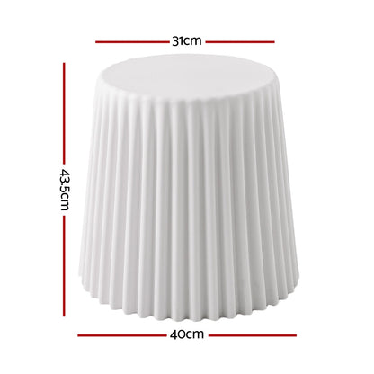 Artiss Set of 4 Cupcake Bar Stools Stackable Foot Stool White Furniture > Bar Stools & Chairs > Table & Bar Stools
