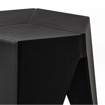 ArtissIn 2x Bar Stools Puzzle Plastic Foot Stool Black Furniture > Bar Stools & Chairs