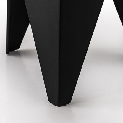 Artiss 4PC Puzzle Stool Plastic Bar Stools Stackable Black - Furniture > Bar Stools & Chairs > Table & Bar Stools