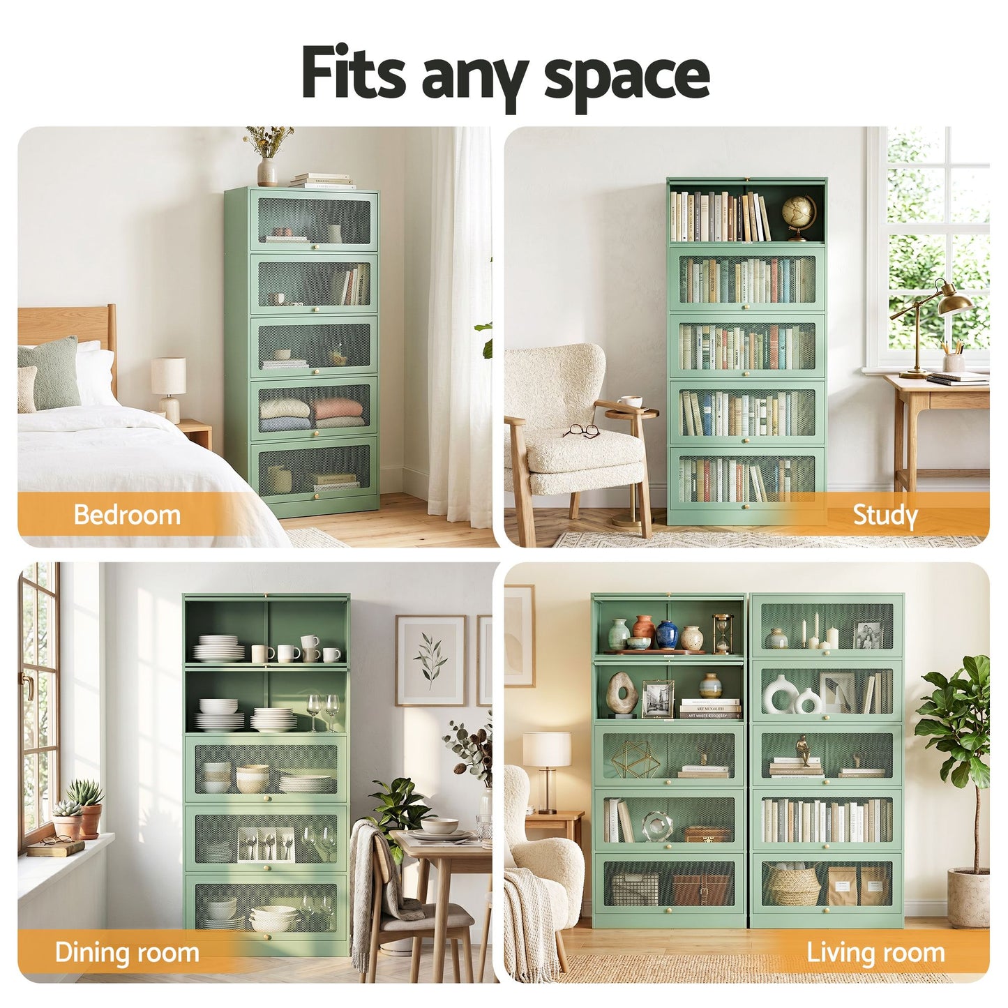 Buffet Sideboard Metal Cabinet - ELIA Green