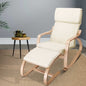 Artiss Rocking Armchair Footstool Bentwood Beige - Furniture > Bar Stools & Chairs > Arm Chairs & Recliners