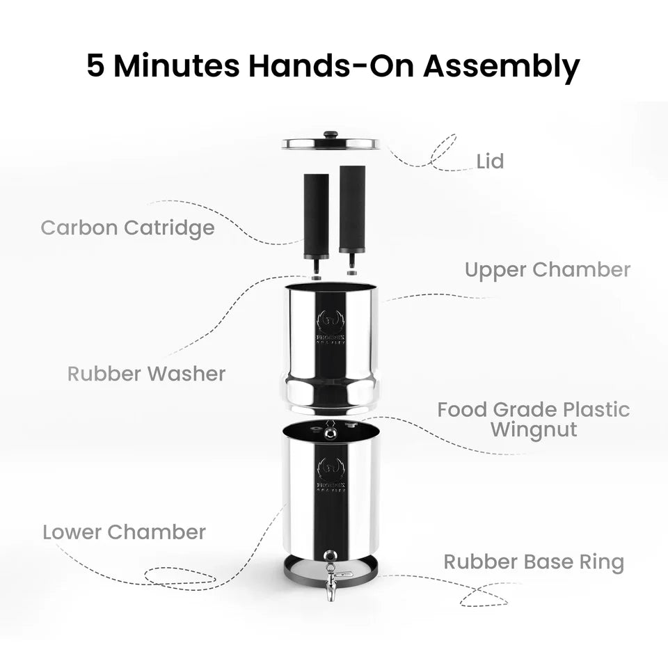 Premium Stainless Steel Gravity Water Filter With Tap
