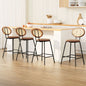 Artiss 4x Bar Stools PU Leather Stools Brown Furniture > Bar Stools & Chairs > Table & Bar Stools