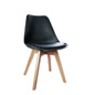 Dining Chairs Set of 4 Leather Plastic DSW Replica Wooden Black
