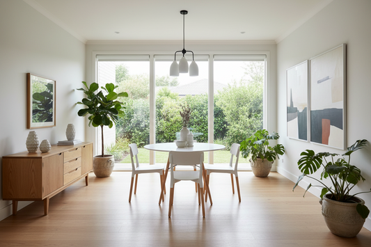 Dining Table Round White 4 Seater 90CM