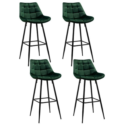 Artiss 4x Bar Stools Velvet Chairs Green Furniture > Bar Stools & Chairs > Table & Bar Stools