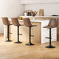 Artiss 4x Bar Stools Vintage Leather Swivel Gas Lift Brown Furniture > Bar Stools & Chairs > Table & Bar Stools