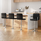 Artiss 4x Bar Stools Leather Gas Lift w/Armrest Black Furniture > Bar Stools & Chairs > Table & Bar Stools