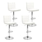 Artiss 4x Bar Stools Padded Leather Gas Lift White - Furniture > Bar Stools & Chairs > Table & Bar Stools