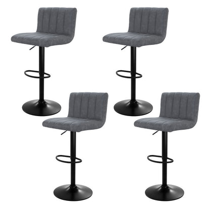 Artiss 4x Bar Stools Vintage Leather Gas Lift Grey - Furniture > Bar Stools & Chairs > Massage Chairs