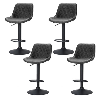 Artiss 4x Bar Stools Gas Lift Vintage Leather Black - Furniture > Bar Stools & Chairs > Massage Chairs