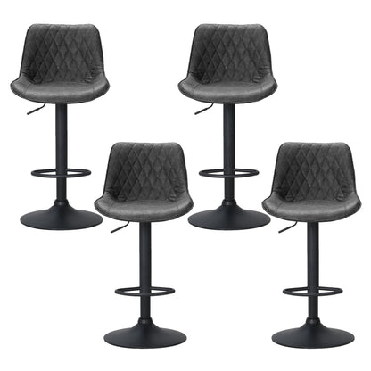 Artiss 4x Bar Stools Gas Lift Vintage Leather Black - Furniture > Bar Stools & Chairs > Massage Chairs