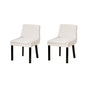 Artiss Dining Chairs Set of 2 Corduroy Wooden Beige Furniture > Dining > Kitchen & Dining Chairs