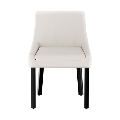 Artiss Dining Chairs Set of 4 Corduroy Wooden Beige - Furniture > Dining > Kitchen & Dining Chairs