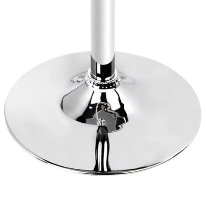 Artiss Bar Table Gas Lift Round White - Furniture > Dining > Dining Tables