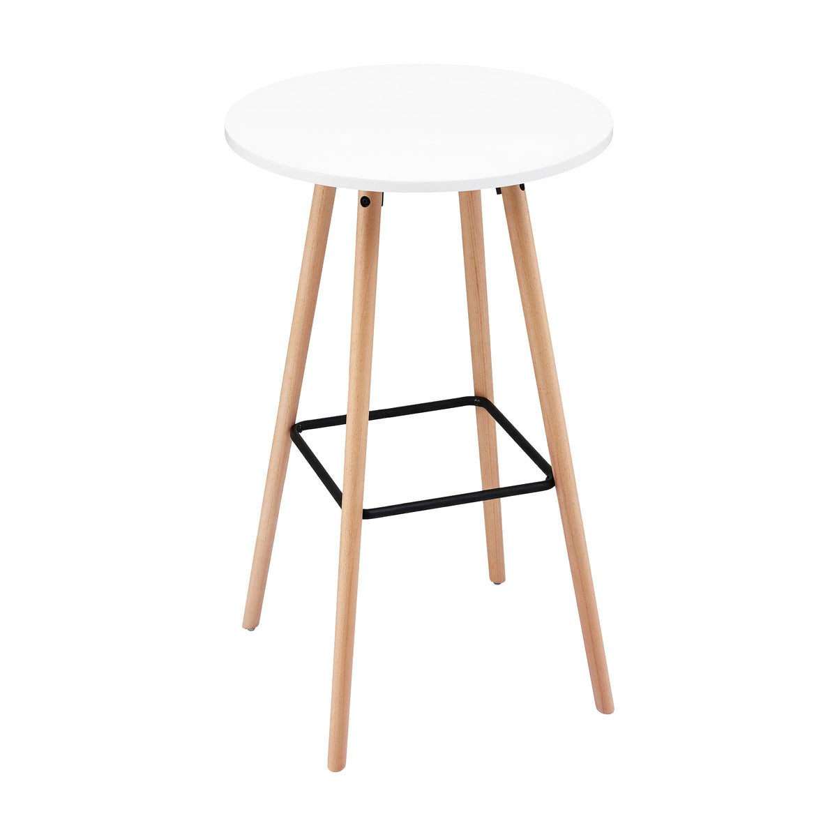 Artiss Bar Table Round Counter Kitchen Dining Desk Pub 98cm Height Wood White