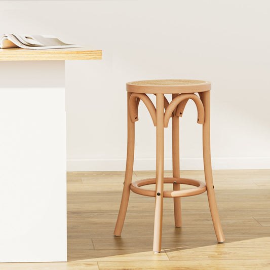 Artiss Bar Stool Rattan Seat Wooden - Furniture > Bar Stools & Chairs > Table & Bar Stools