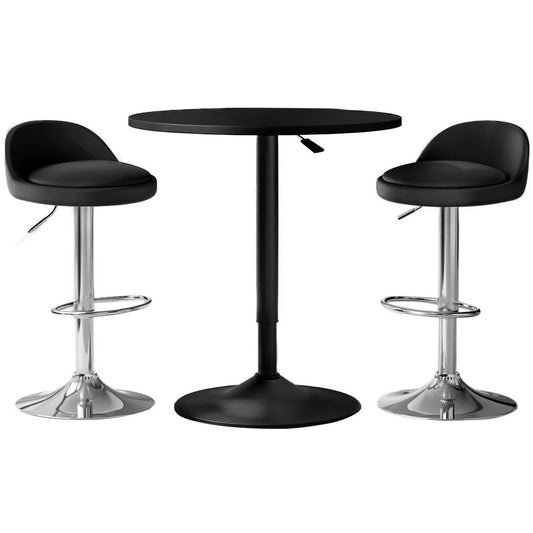 Artiss Bar Table and Stools Set Dining Desk Kitchen Chairs Cafe Pub - Furniture > Bar Stools & Chairs > Table & Bar