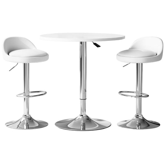 Bar Table and Stools Set Dining Desk Kitchen Chairs Cafe Pub