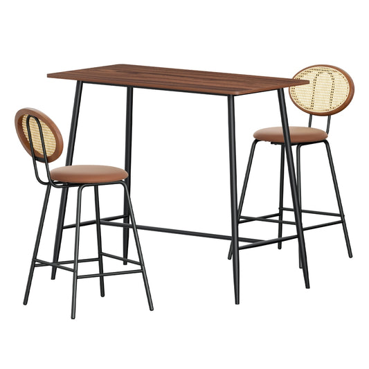 Artiss Bar Table Stools Set Dining Desk Industrial Kitchen Chairs Cafe Pub - Furniture > Bar Stools & Chairs > Table &