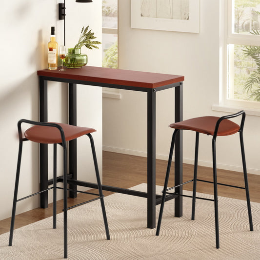 Artiss Bar Table and Stools Set Dining Desk Kitchen Chairs Cafe Pub - Furniture > Bar Stools & Chairs > Table & Bar